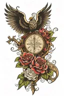 Psalm 23:4 Verse with imagery tattoo design idea