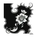 negative shade starts tattoo design idea