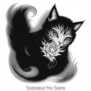 negative shade starts tattoo design idea