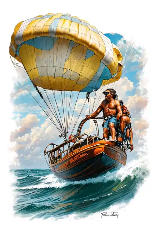 Parasailing tattoo design tattoo design idea