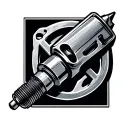 piston and spark plug  tattoo design idea