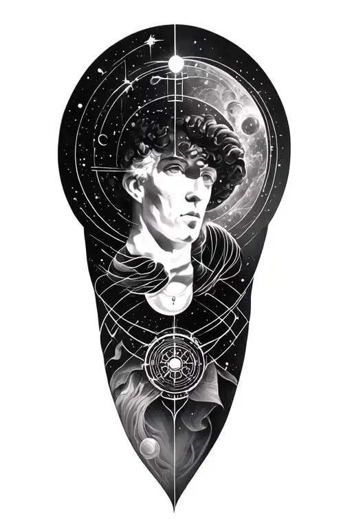 Copernicus Helicentric model tattoo design idea