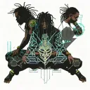 emo,depression,anxiety,darkness,introvert,lonely,suicidal,sad,dark skinned male,dyed short dreads fully hiding face,teen tattoo design idea