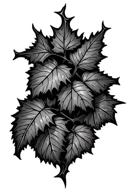 Vine tattoo with thorns tattoo design idea