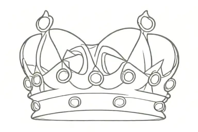 Crown Made of three M M M tattoo design idea