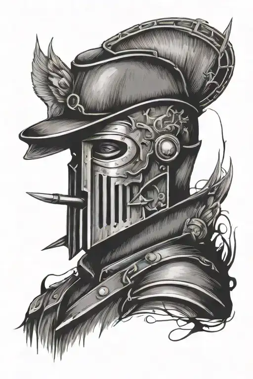 ned kelly inspired design tattoo design idea