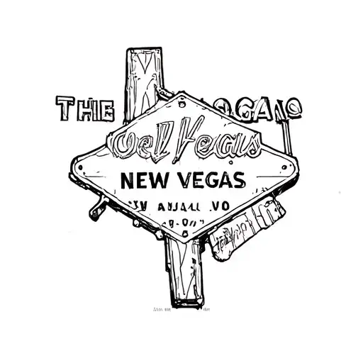 fallout new vegas sign tattoo design idea
