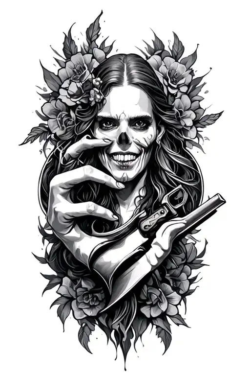 slingshot and divine light tattoo design idea