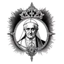 Pope V perpetual tattoo design idea