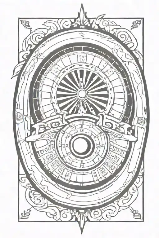 Roulette wheel symbolizing tattoo design idea