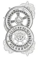 Roulette wheel symbolizing tattoo design idea