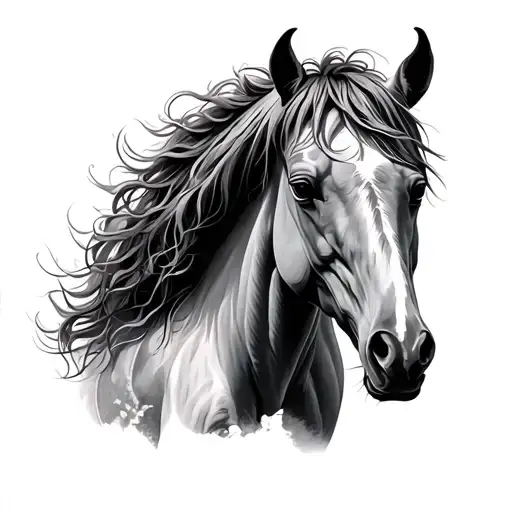 spirit horse tattoo design idea