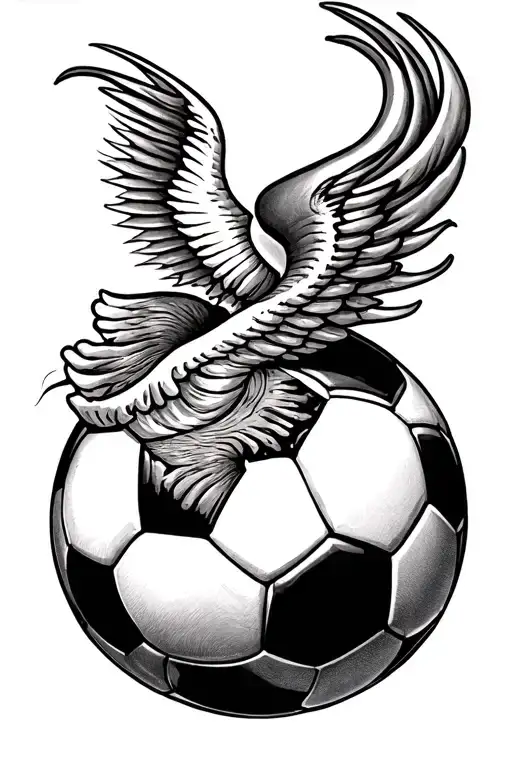 soccer ball morphing tattoo design idea