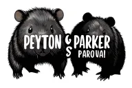 Fineline Twin baby names, with wombat using names Peyton & Parker tattoo design idea