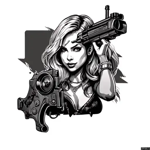 fallout 4 pinup girl tattoo design idea
