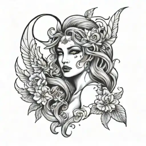 Lilith tattoo design idea