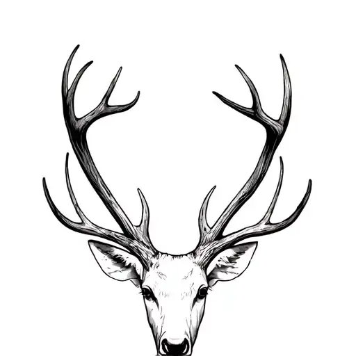 Deer Antler tattoo design idea