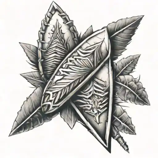 arrowheads forming a border tattoo design idea
