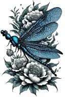 celtic dragonfly side tattoo design idea