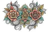 lace patterns tattoo design idea