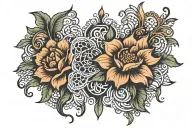 lace patterns tattoo design idea