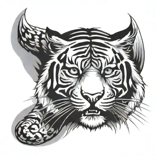 Japanese tiger tattoo design idea