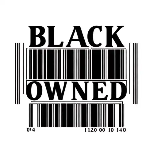 "BLACK OWNED" barcode black owned tattoo design idea