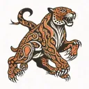 jaguar haida art tattoo design idea