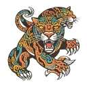 jaguar haida art tattoo design idea