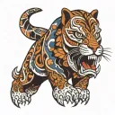 jaguar haida art tattoo design idea