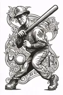 chaplain, autism awareness, baseball tattoo design idea