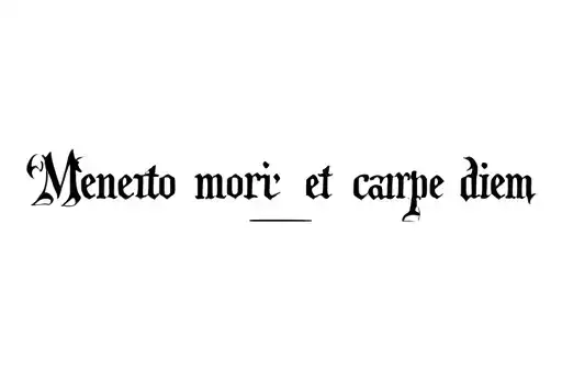 "Memento mori et carpe diem" tattoo design idea
