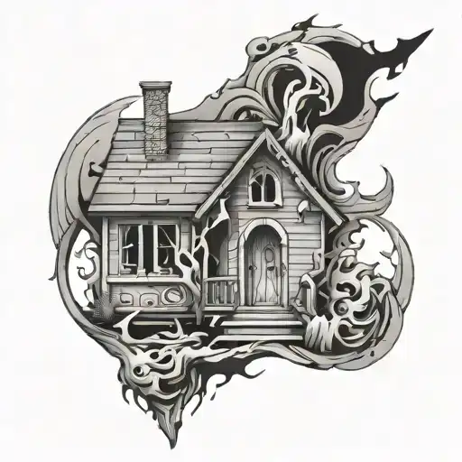 Broken Home tattoo design idea