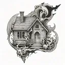 Broken Home tattoo design idea