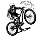 mtb rigid Skelleton ride over hate rudel est2017 tattoo design idea