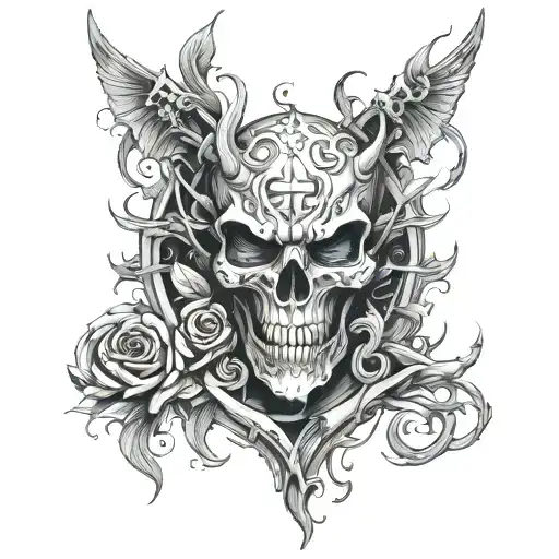 if you're 555 I'm 666 tattoo design idea