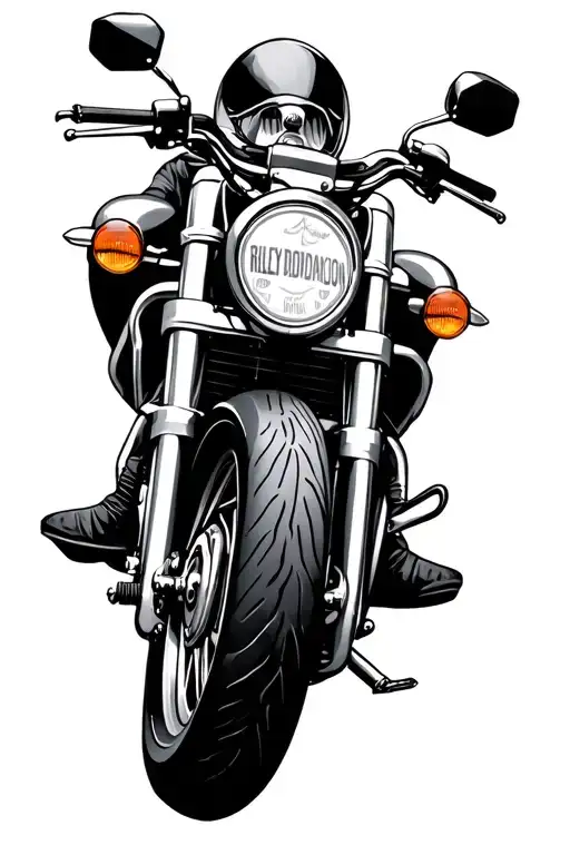 Harley Davidson motorcycle tattoo design idea
