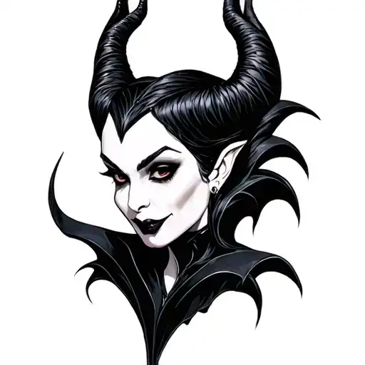 Maleficent tattoo design idea