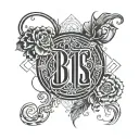 bts logo tattoo design idea