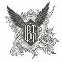 bts logo tattoo design idea