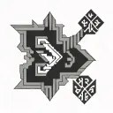 polynesian tattoo 8bit tattoo design idea