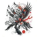 Phoenix Bird Inside A Tree Of Life tattoo design idea