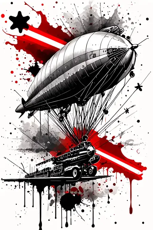 zeppelin darkside tattoo design idea