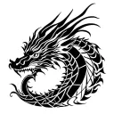 Vietnamese dragon simple tattoo design idea