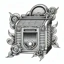 Jukebox tattoo design idea