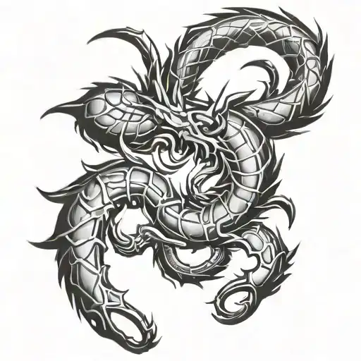 Combining all the transformation symbols associated with Scorpio into a single, cohesive symbol would require merging th tattoo design idea