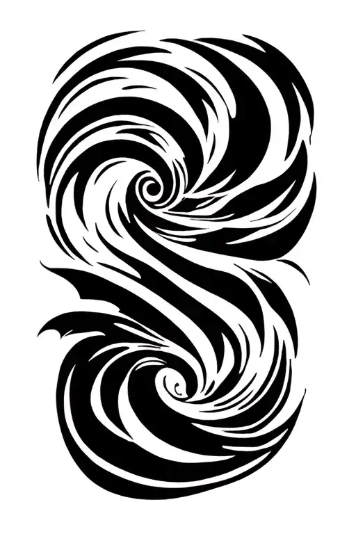 sublime sun waves tattoo design idea