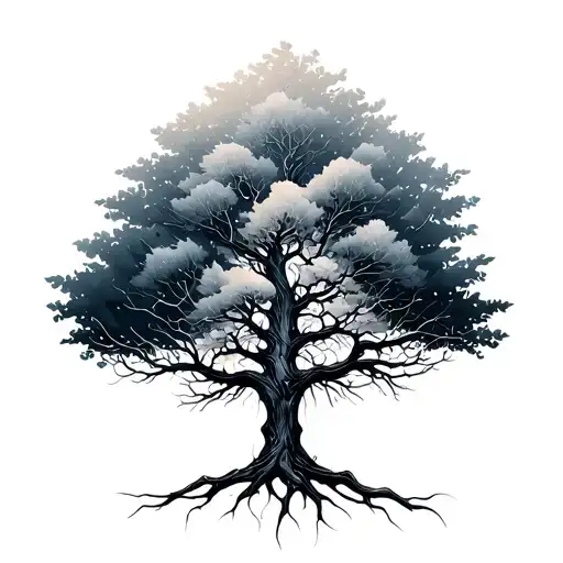 dna tree tattoo design idea