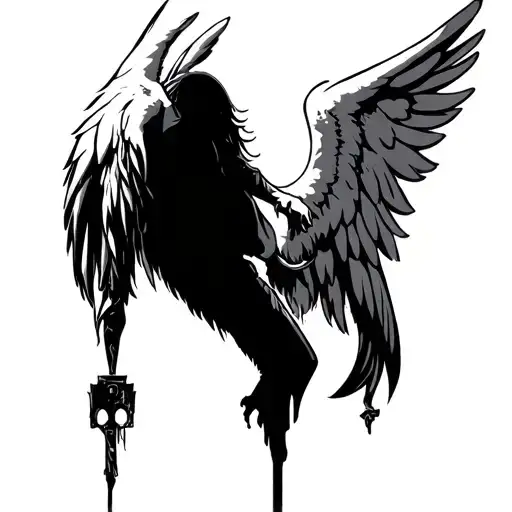 Angel Gangster tattoo design idea