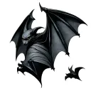 Gothic Bat tattoo design idea